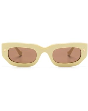 Nanushka Lunettes De Soleil Kadee À Monture Rectangulaire - Neutre