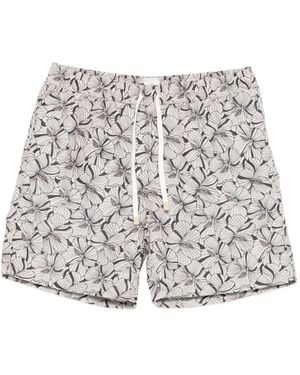 Eleventy Floral Swim Shorts - White