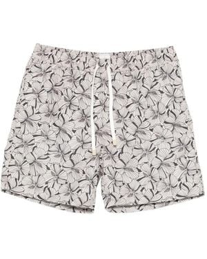 Eleventy Floral Swim Shorts - White