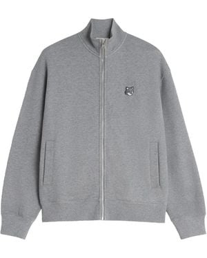 Maison Kitsuné Sweater Met Patch-Applicatie - Grijs