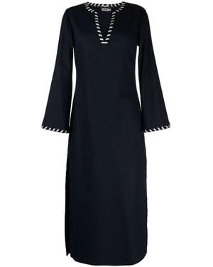 Jonathan Simkhai Dalta Eyelet-Detail Midi Dress - Blue