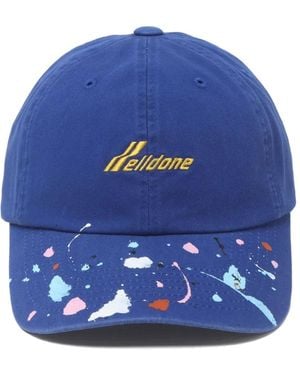 we11done Gorra con logo bordado - Azul