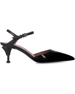 Premiata 60Mm Leather Court Shoes - Black