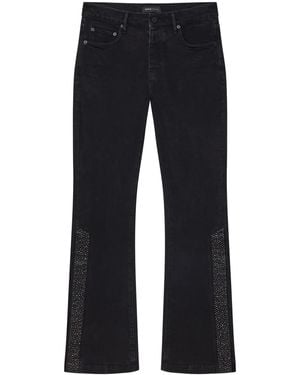 Purple Brand Crystal Flared Jeans - Blue