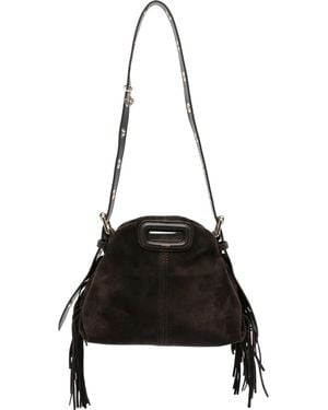 Maje Sac Porté Épaule À Franges - Noir