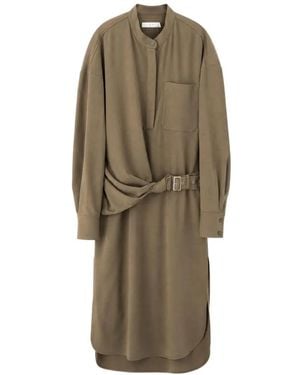 IRO Meyna Belted Midi Dress - Natural