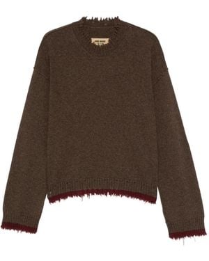 Uma Wang Pullover Im Distressed-Look - Braun