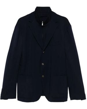 Eleventy Three-Button Wool Jacket - Blue