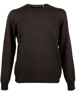 Gran Sasso Crew-Neck Knitted Sweater - Black