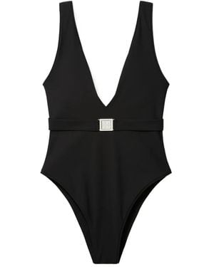 Tory Burch Costume Intero Con Scollo A V - Nero