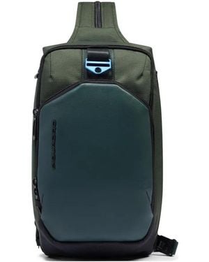 Piquadro Textured-Finish Backpack - Blue