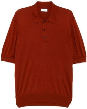 Ferragamo Knitted Polo Shirt - Red