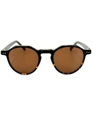 Lesca Lunettes De Soleil Icon À Monture Ronde - Noir