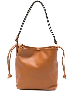 Hags Knotted-Drawstring Shoulder Bag - Brown