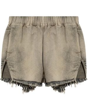 Rick Owens Raw-Edged Shorts - Natural