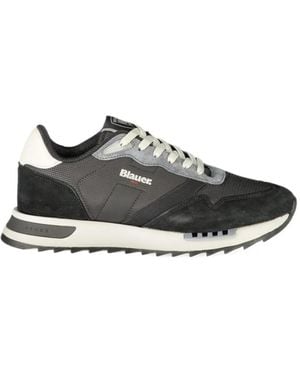 Blauer Paneled Ryder Sneakers - Black