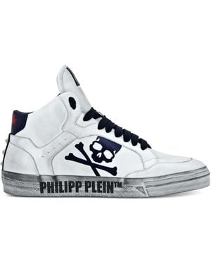 Philipp Plein Retrokickz Tm Mid-Top Trainers - White