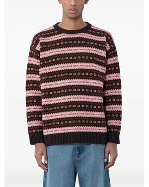 Miu Miu Jersey Con Motivo Fair Isle - Rojo