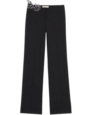 Blumarine Lace-Embellished Trousers - Black