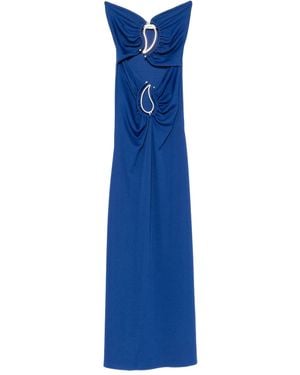 Christopher Esber Cut-Out Ring-Detail Maxi Dress - Blue