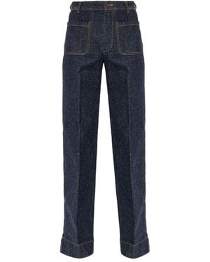 Victoria Beckham Jean Alina À Patch Logo - Blue
