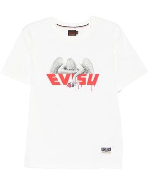 Evisu Logo-Print T-Shirt - White