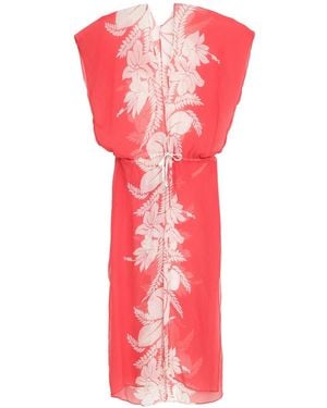 Amir Slama Floral-Print Beach Dress - Red
