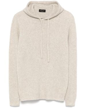 Roberto Collina Slouchy Cashmere-Silk Blend Hoodie - Natural