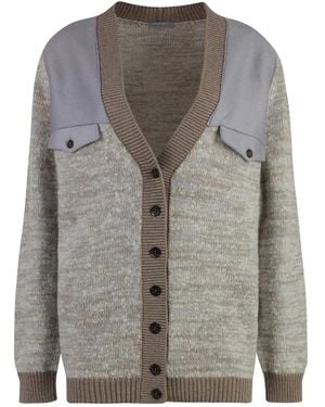 Malo Cashmere Cardigan - Grey