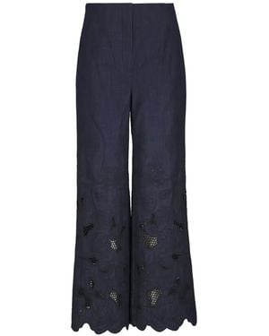 Veronica Beard Osborne Flared Broek - Blauw
