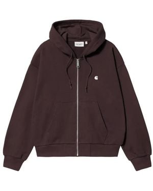 Carhartt Casey Logo-Embroidered Zip-Up Hoodie - Purple