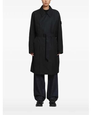 Stone Island Belted Trench Coat - Black