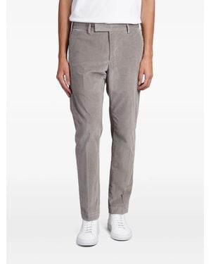 PT Torino Stretch Corduroy Cropped Pants - Gray
