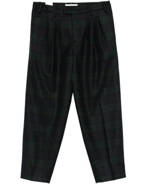 Briglia 1949 Plaid Pleated-Front Trousers - Black