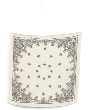 Destin Paisley-Print Scarf - White