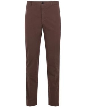 Incotex Elasticated-Waistband Trousers - Brown