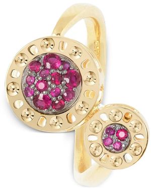 Officina Bernardi Small Senzatempo Essence Ruby Ring - Pink