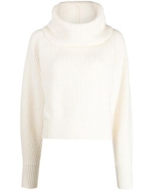 Sa Su Phi Roll-Neck Wool-Cashmere Jumper - White