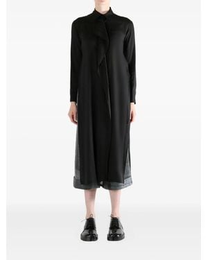 Yohji Yamamoto Ruffled Dress - Black