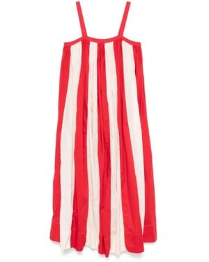Bode Liberty Stripe Maxikleid - Rot