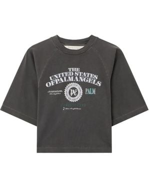 Palm Angels T-Shirt Con Stampa - Nero