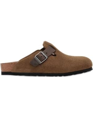 Birkenstock Boston "Dark Tea" slippers - Braun