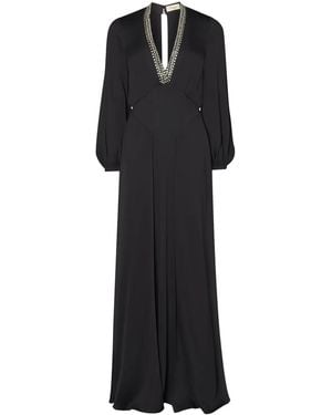 Temperley London Nina Maxi Dress - Black