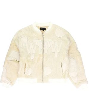 Who Decides War Appliqué Bomber Jacket - Natural