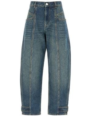 Isabel Marant Button-Cuff Jeans - Blue