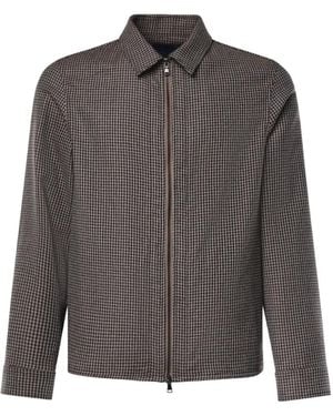 Santaniello Veste Zippée À Motif Pied-De-Poule - Grey
