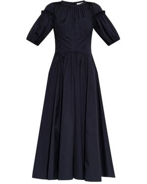 Ulla Johnson Puff-Sleeve Midi Dress - Blue
