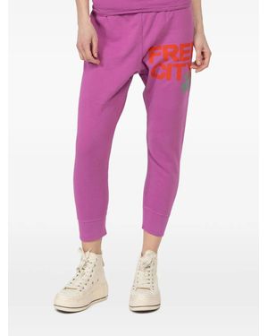 Freecity Logo-Print Track Trousers - Pink