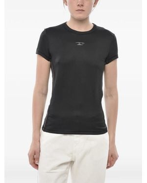 DIESEL Monogram-Plaque T-Shirt - Black