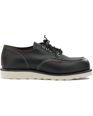 Red Wing Contrast-Stitch Lace-Up Boat Shoes - Black